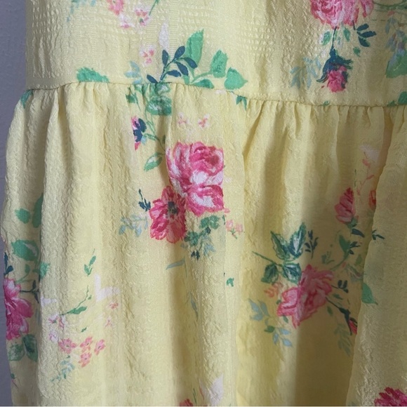 NWT yellow Floral Maxi Dress with Spaghetti Straps speechless size large tiered - Picture 3 of 11
